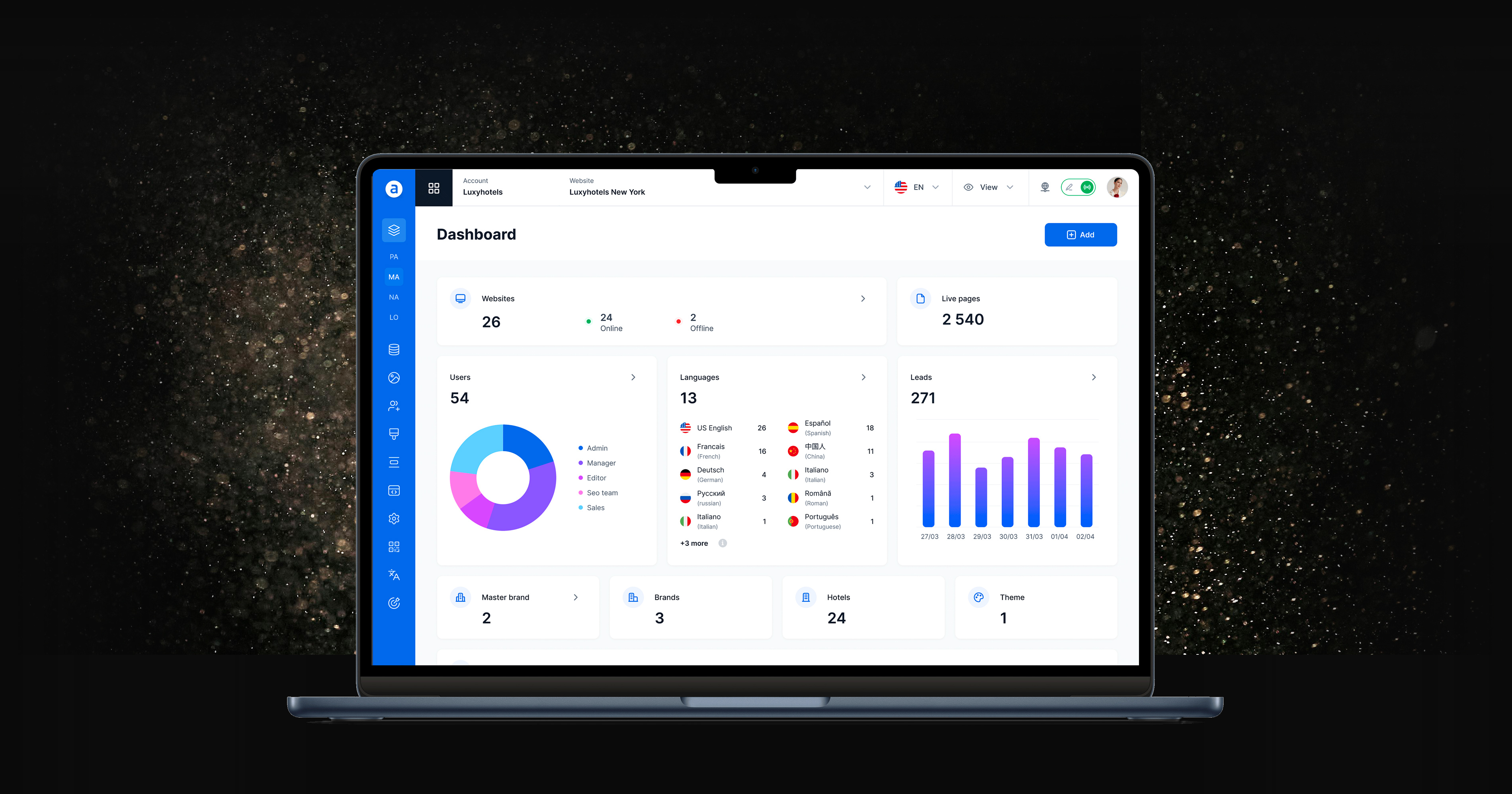 Galaxy Platform Dashboard